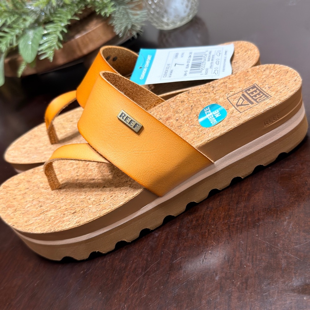 Reef Cushion Sol Hi Cork Sandals - Tan
